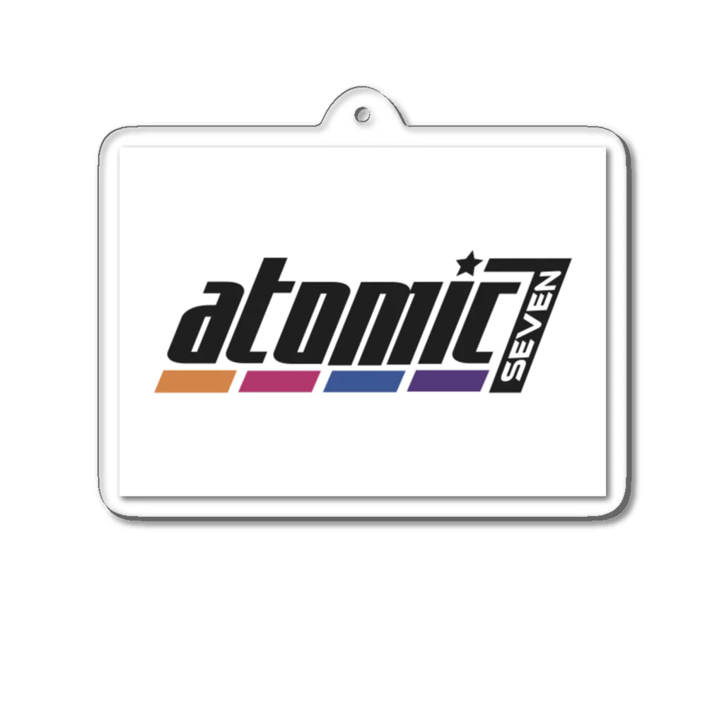 atomic7の【アクリルキーホルダー】atomic7 （ロゴ・白） アクリルキーホルダー