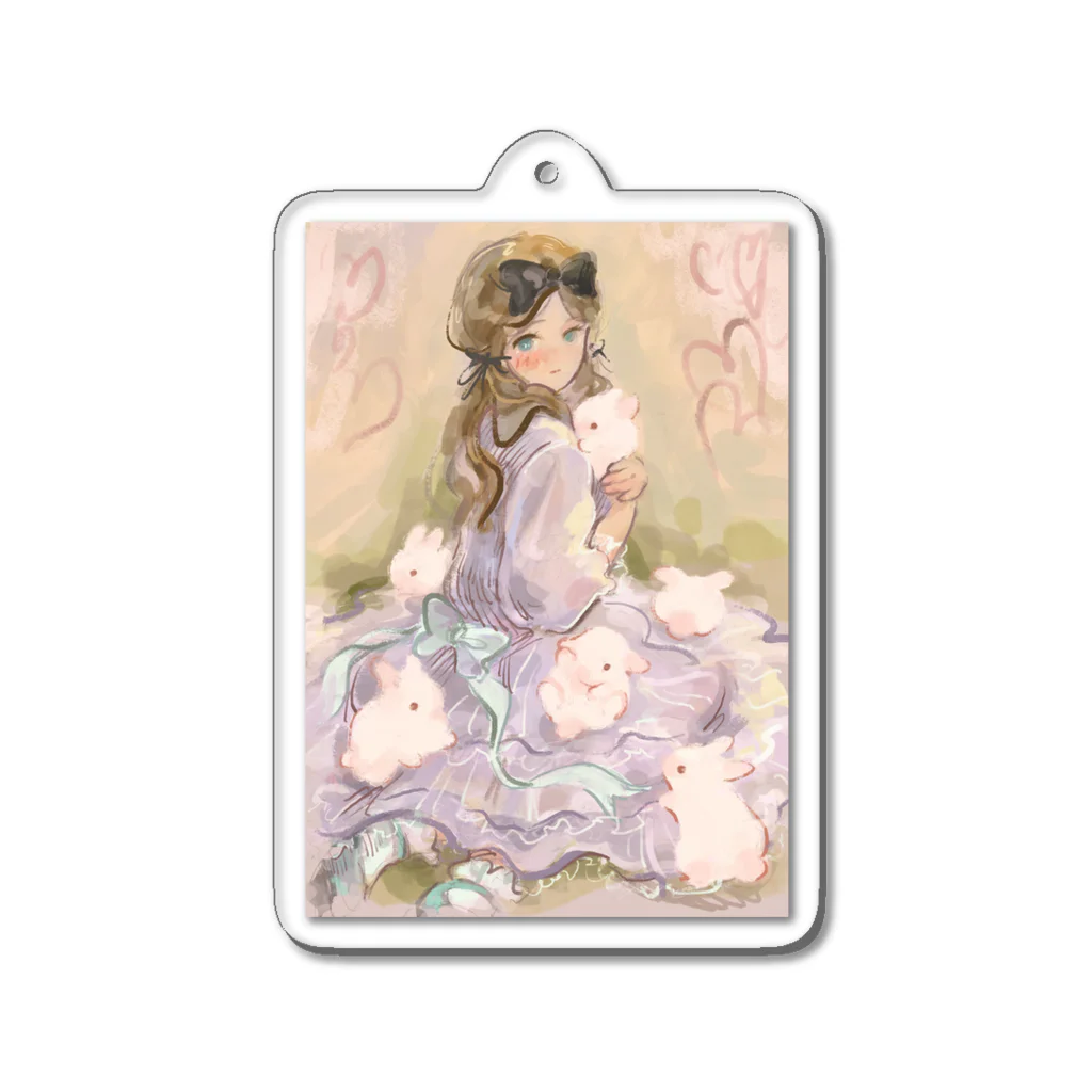 りんごあめのもふもふの国のアリス🐇 Acrylic Key Chain