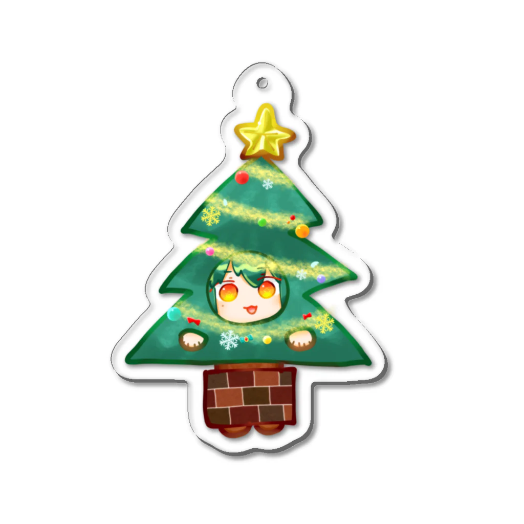 暁*あとりえ🎨のクリスマスツリー暁さん Acrylic Key Chain