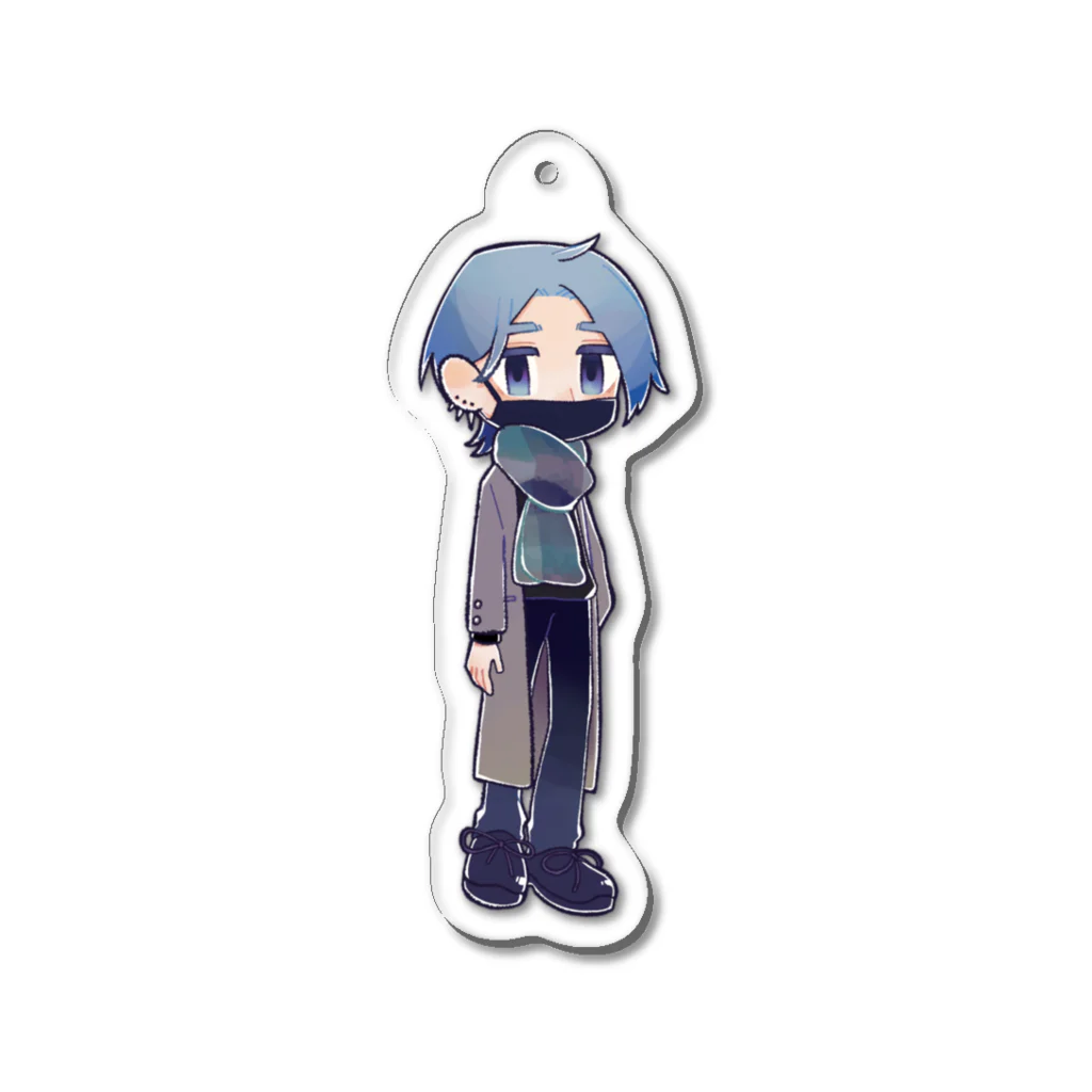 露天風呂付客室のくじらさん Acrylic Key Chain