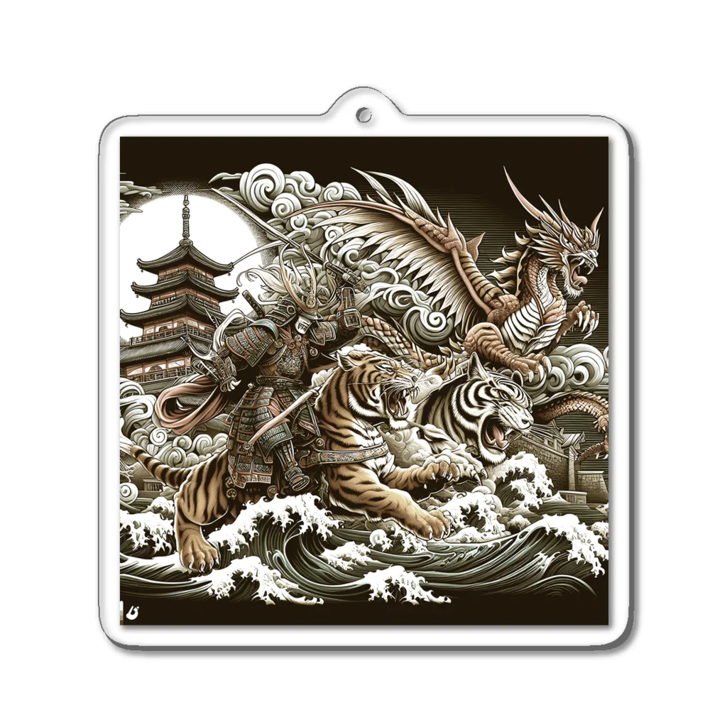 Moichi Designs Shop-2023の龍虎双舞 Acrylic Key Chain