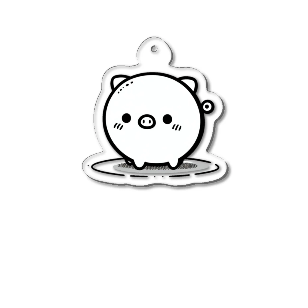 終わらない夢🌈のまんまる🐷ぶたちゃん😍 Acrylic Key Chain