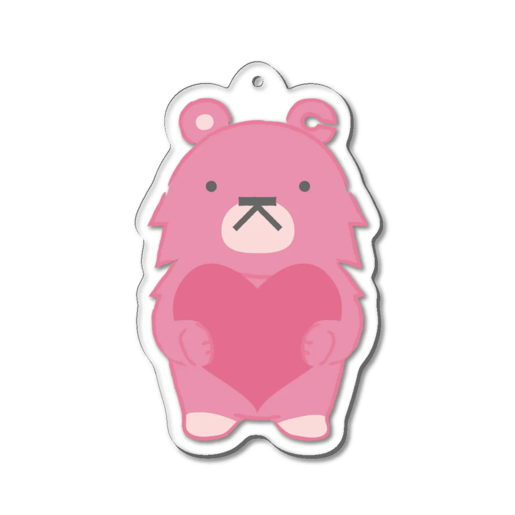 ナレクマちゃん商店のナレクマちゃん（ハートver） Acrylic Key Chain