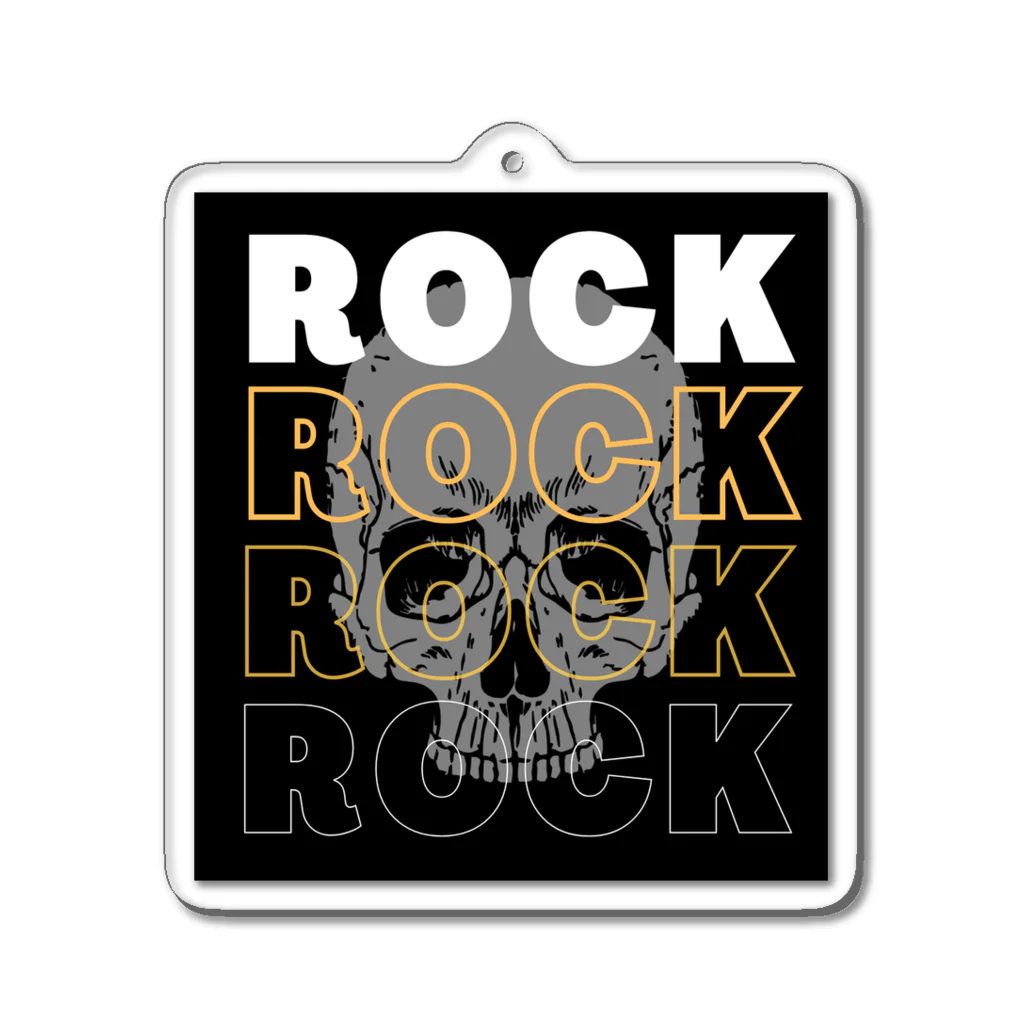 ロック堂のスカルROCK アクリルキーホルダー