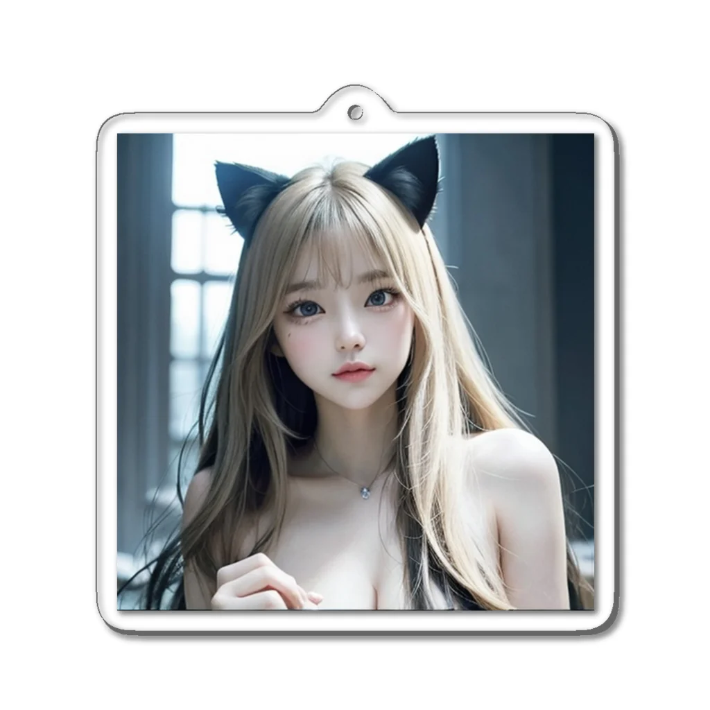 AI美女書架のAI美女猫　ララ Acrylic Key Chain