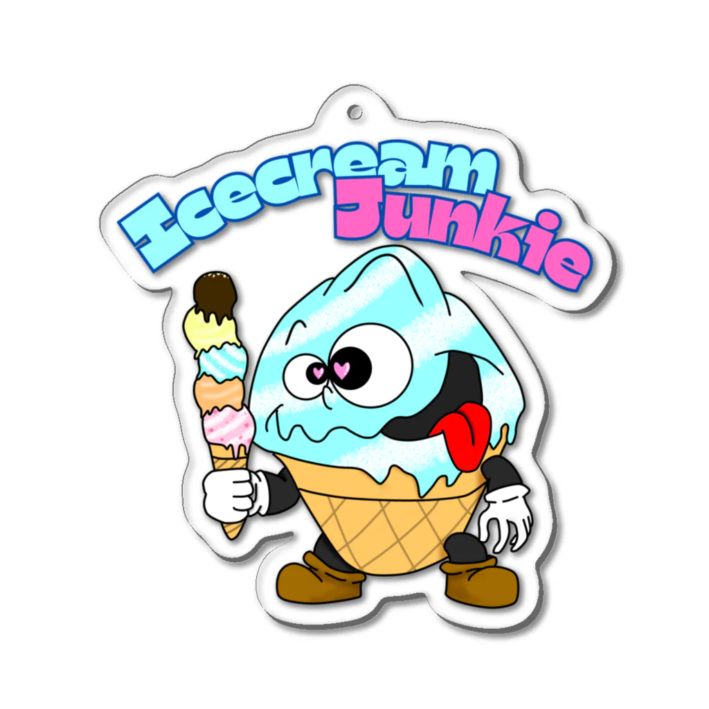 Eidori Design LabのIcecream Junkie アクリルキーホルダー