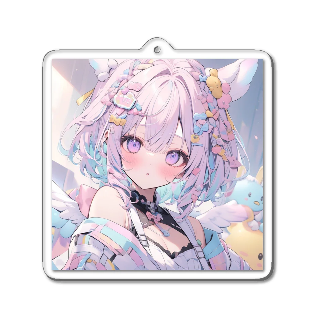 *˚𝔑𝔶𝔲𝔫𝔤𝔢𝔩𝔰 𝔰𝔥𝔬𝔭のパステル猫耳少女① Acrylic Key Chain