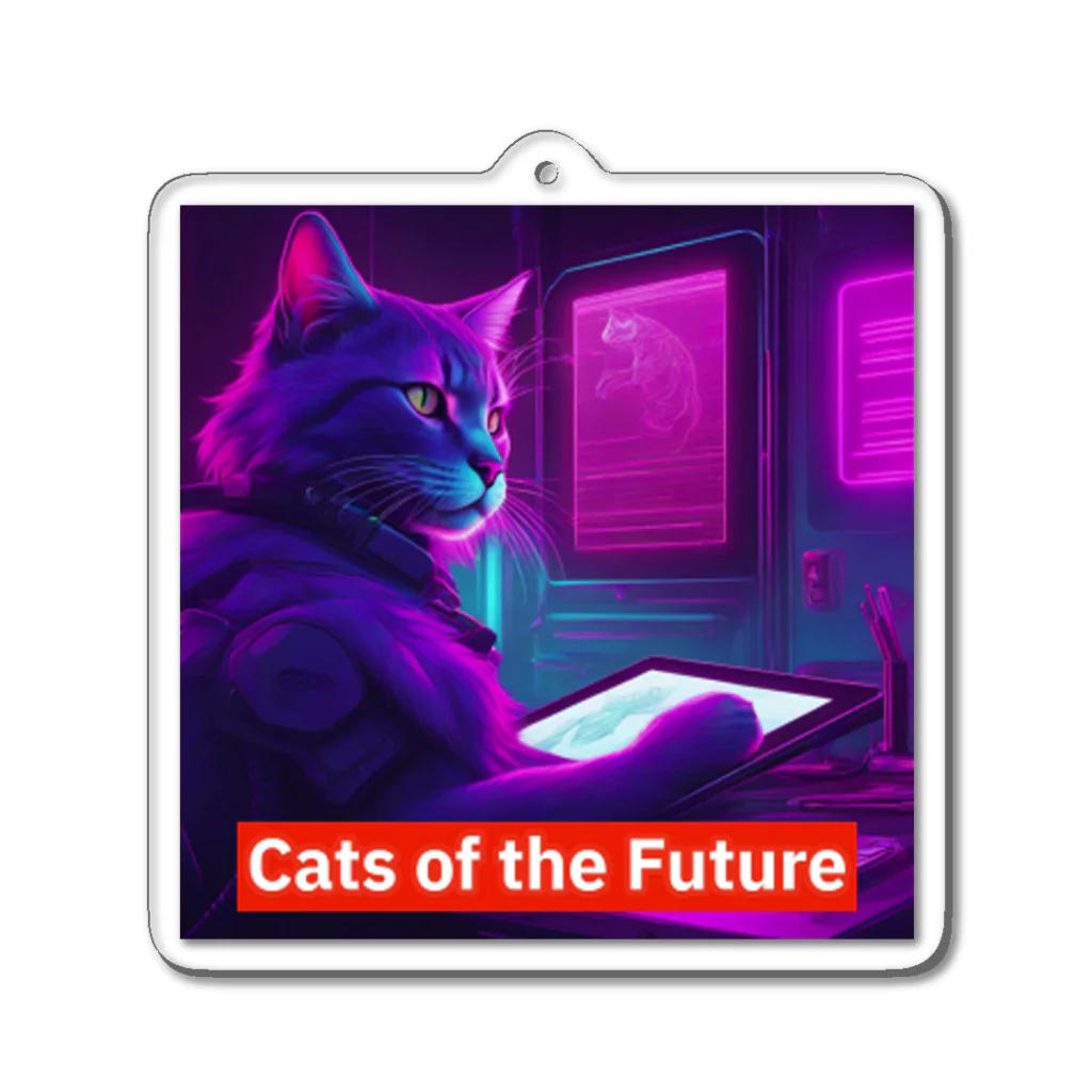 THE NOBLE LIGHTのCats of the Future Acrylic Key Chain