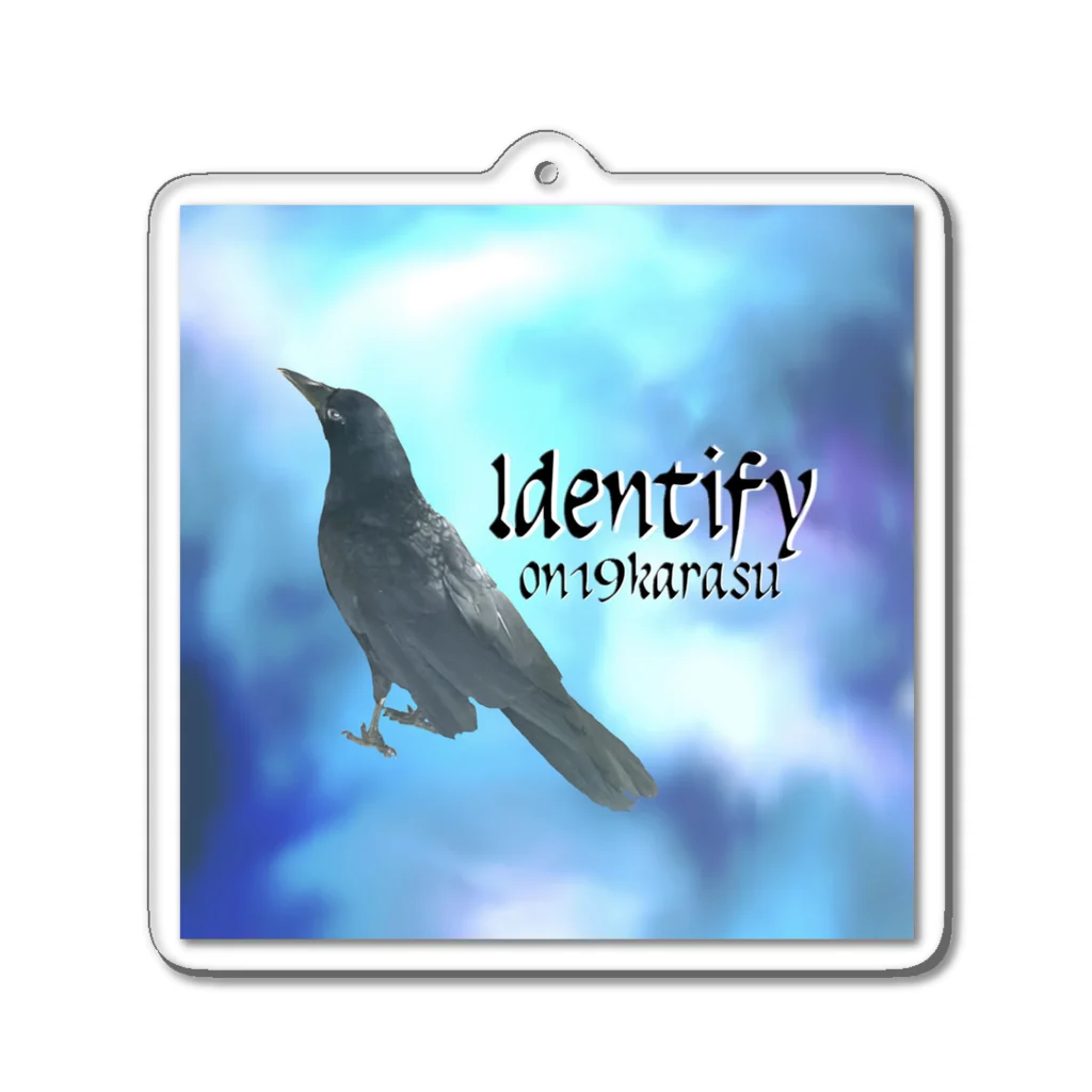 カラスのクッピのカラスのラビ☆Identify Crow Acrylic Key Chain