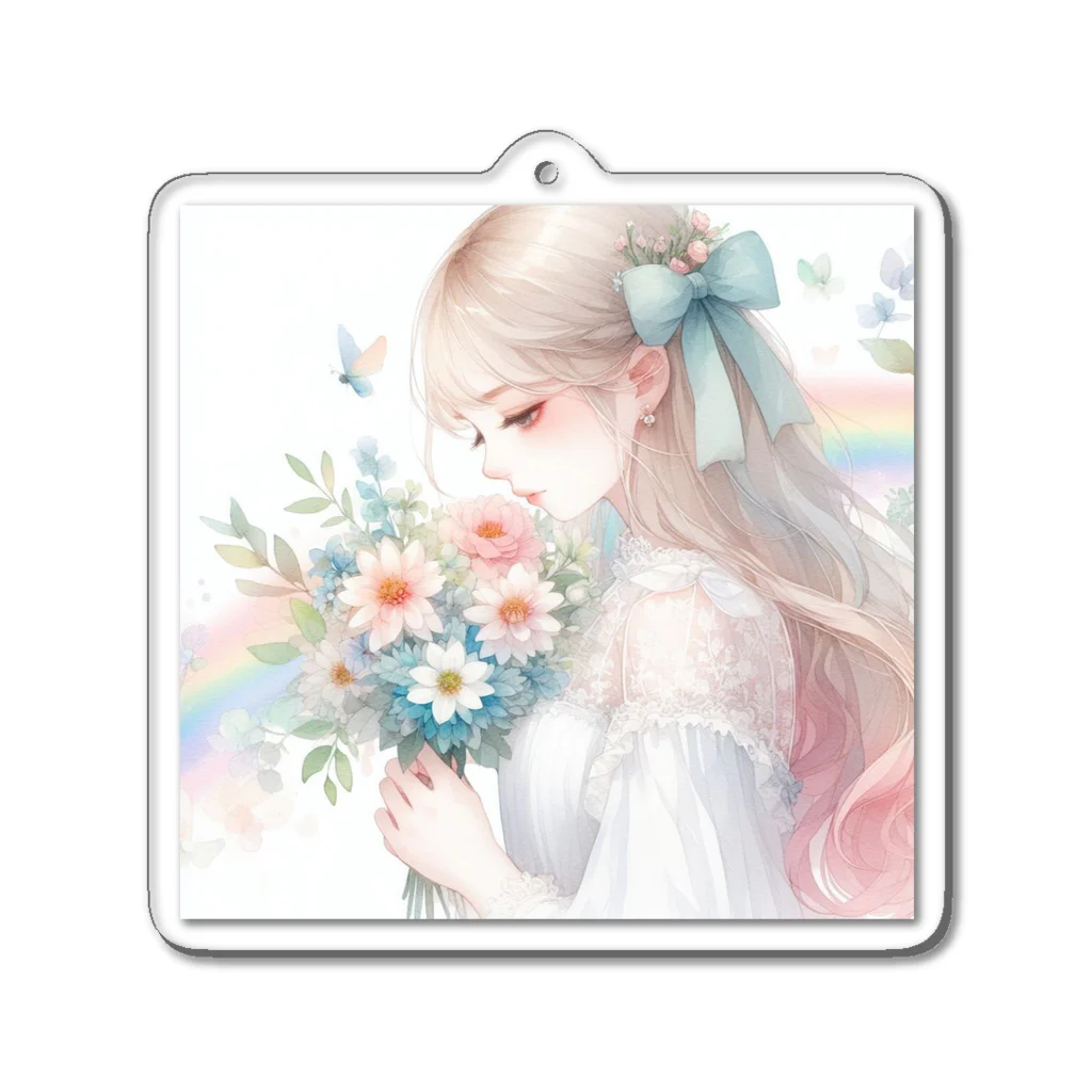 終わらない夢🌈のあなたを想う少女✨ Acrylic Key Chain