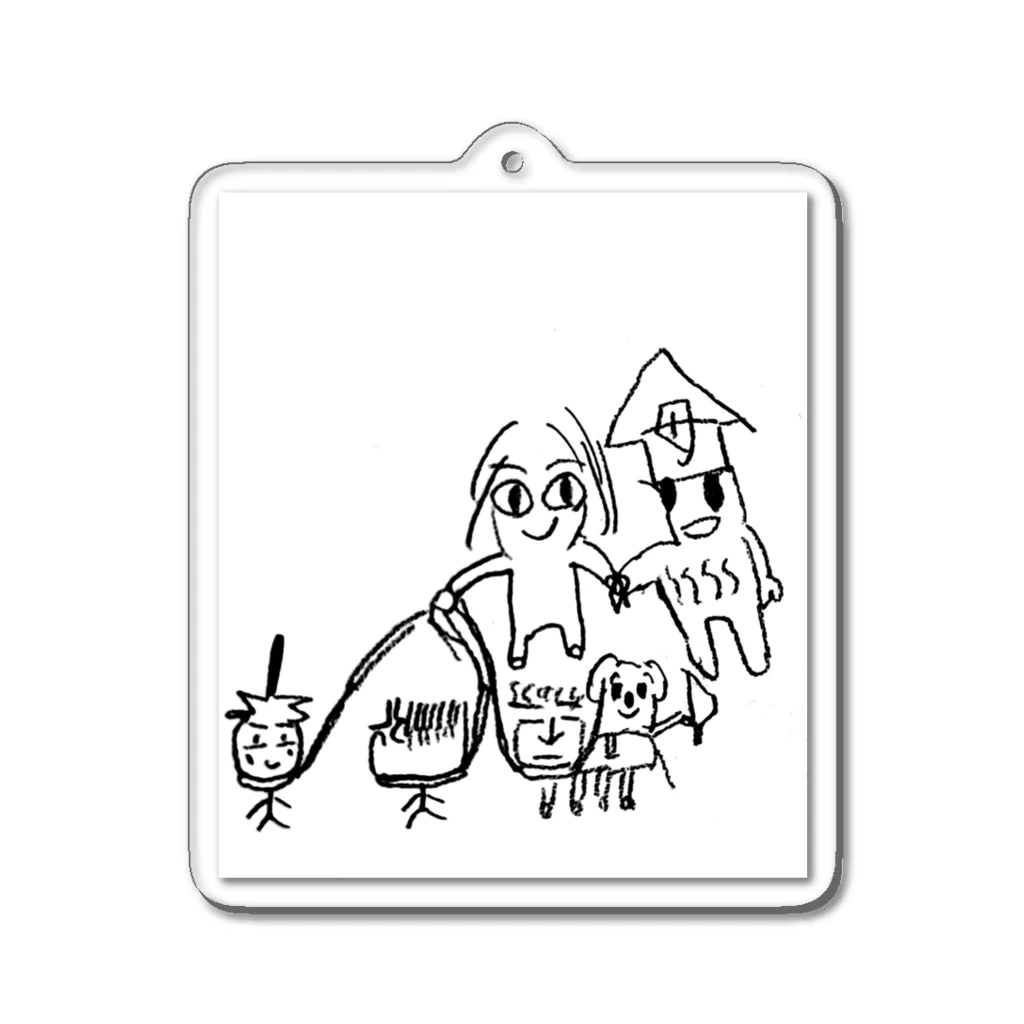 Finの競馬好きのFinの絵 Acrylic Key Chain