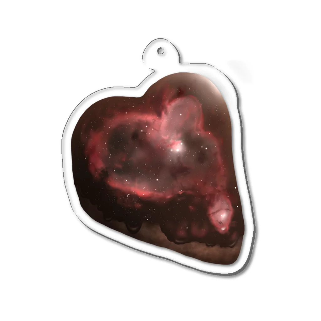 おもちのぷらねたりうむのThe Heart nebula cake Acrylic Key Chain