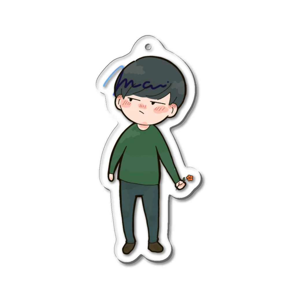 疲れ切った社会人のおそろいで使ってほしい男の子 Acrylic Key Chain