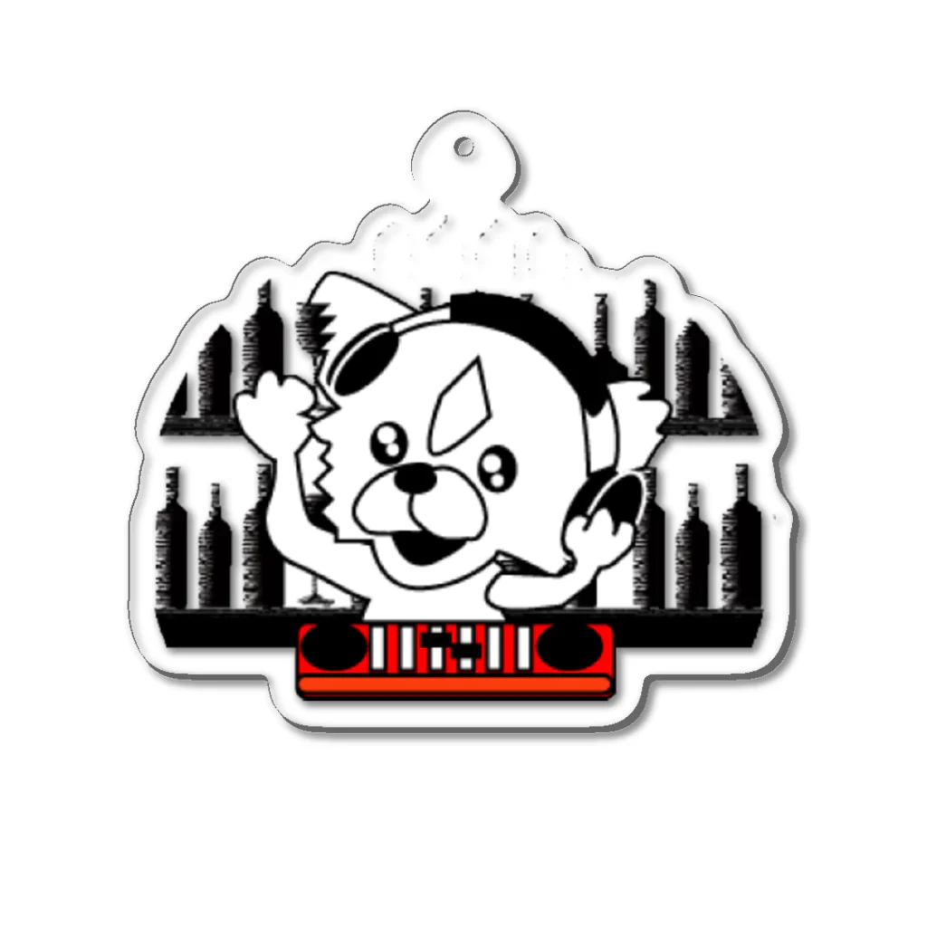 ＤJ犬のチーくんグッズのDJわんこのチーくん Acrylic Key Chain