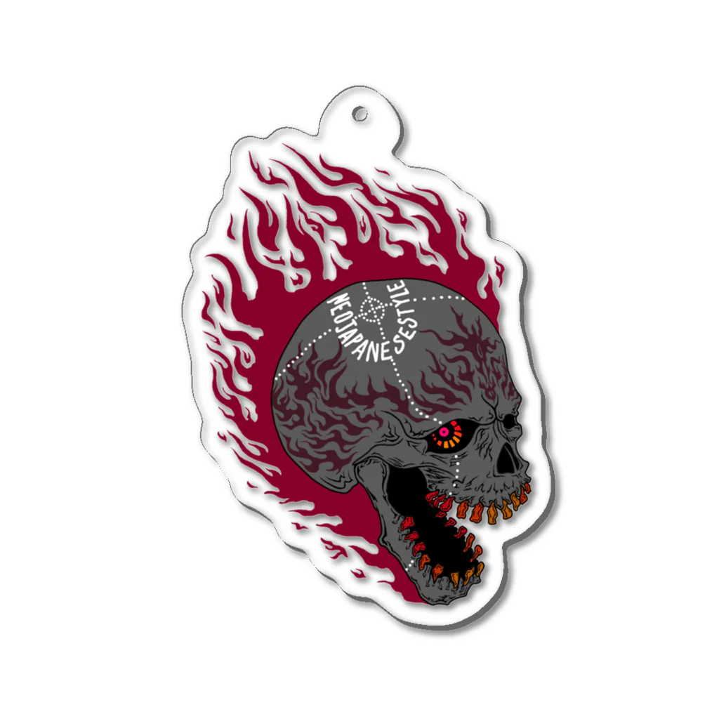 NEOJAPANESESTYLE                               のfireskull Acrylic Key Chain