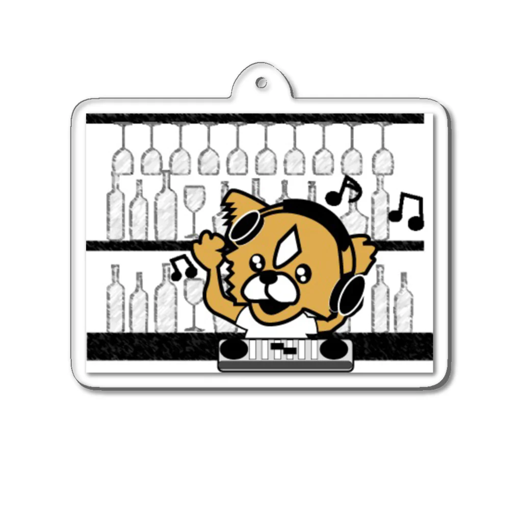 ＤJ犬のチーくんグッズのDJわんこのチーくん! Acrylic Key Chain