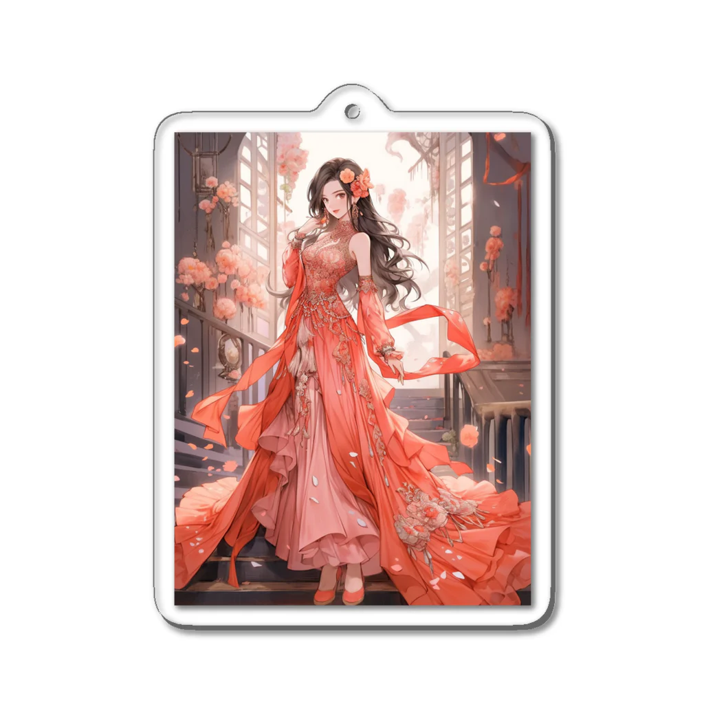 AQUAMETAVERSEの素敵なドレスでパーティ　sanae 2074 Acrylic Key Chain