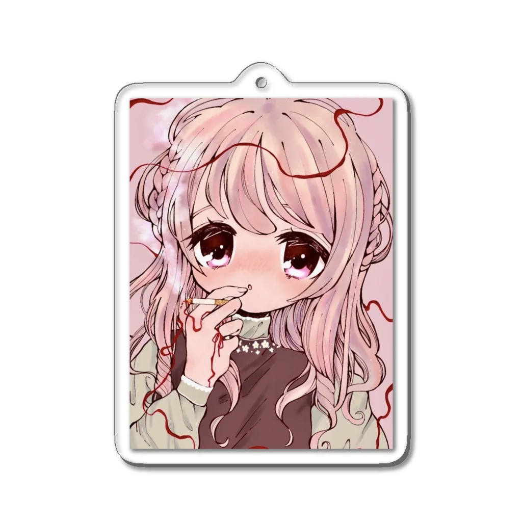 鈴蘭スミレのたばこちゃん Acrylic Key Chain