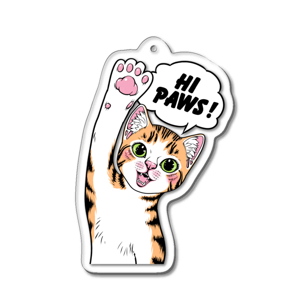 nya-mew（ニャーミュー）のハイタッチ！ニャーちゃん Acrylic Key Chain