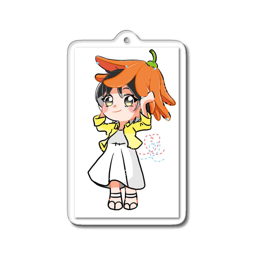 井尻晏菜オフィシャルショップのお花と女の子☺︎（井尻晏菜バースデーイベント） Acrylic Key Chain