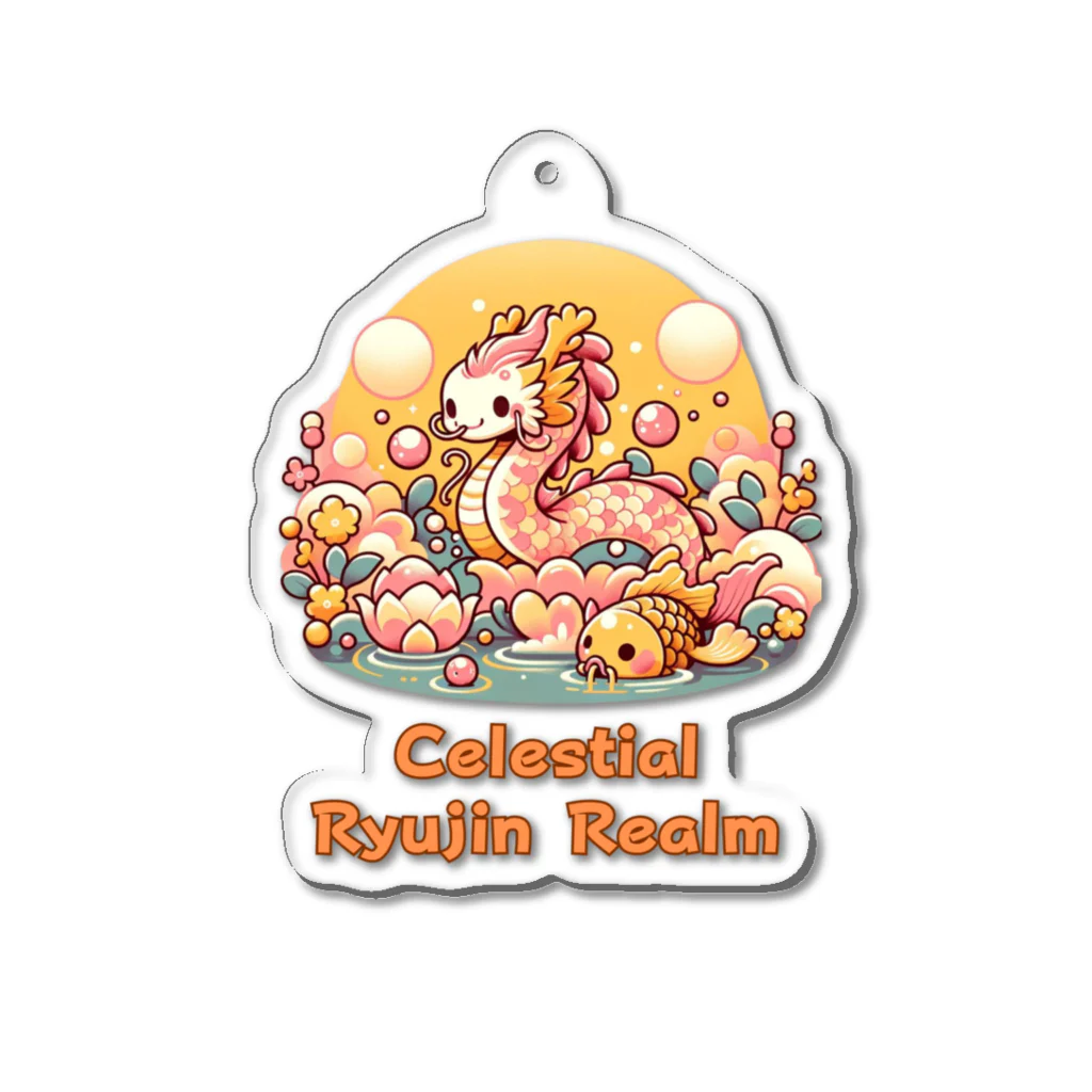 大江戸花火祭りのCelestial Ryujin Realm～天上の龍神社6 Acrylic Key Chain