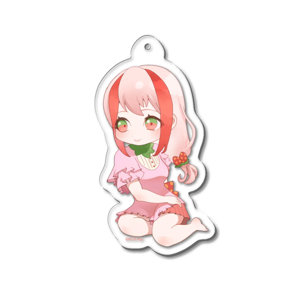 KICOCHIyaのミルキーベリーちゃん（おすわり） Acrylic Key Chain