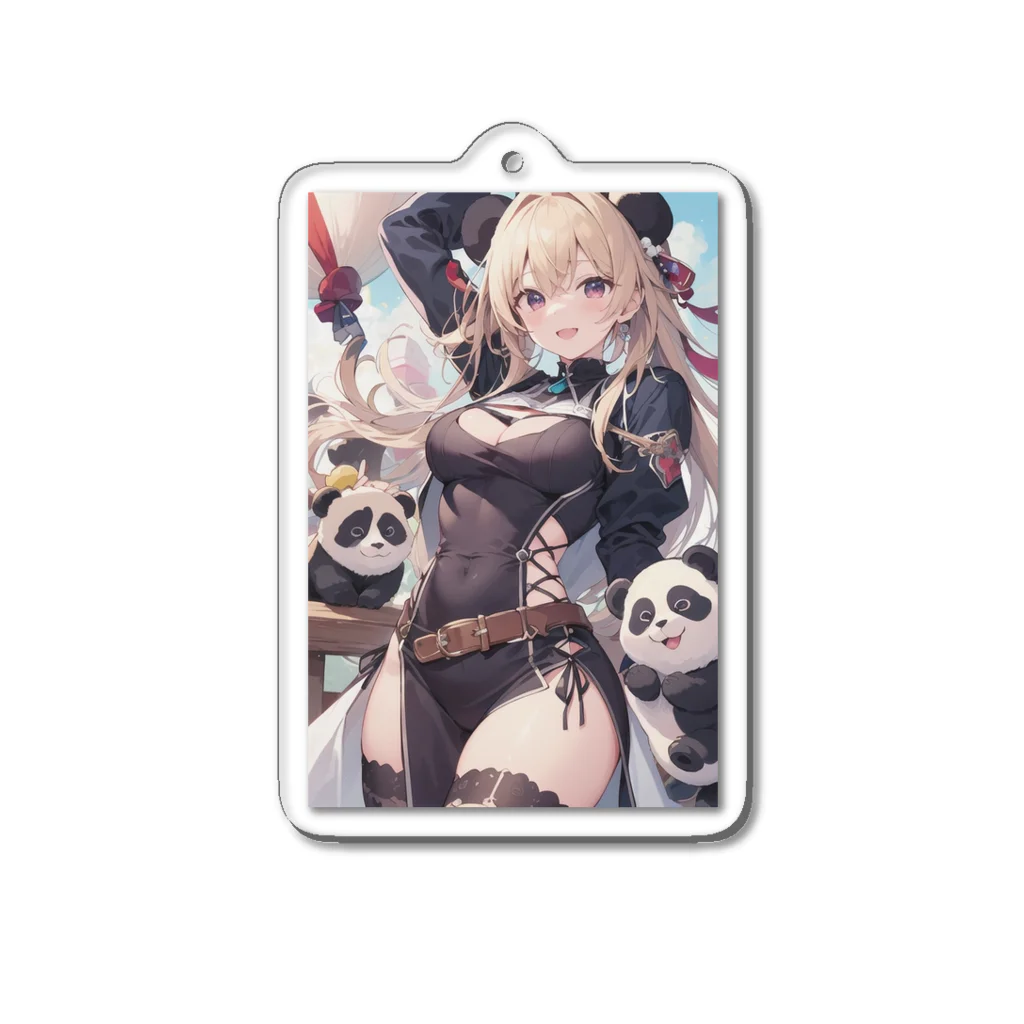 vitamin-powerの癒しのパンダ姉さん Acrylic Key Chain