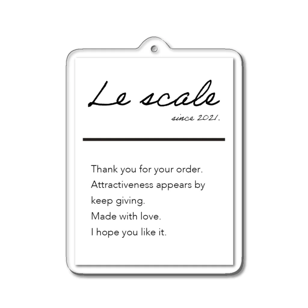 Le scaleのLe scale logo アクリルキーホルダー