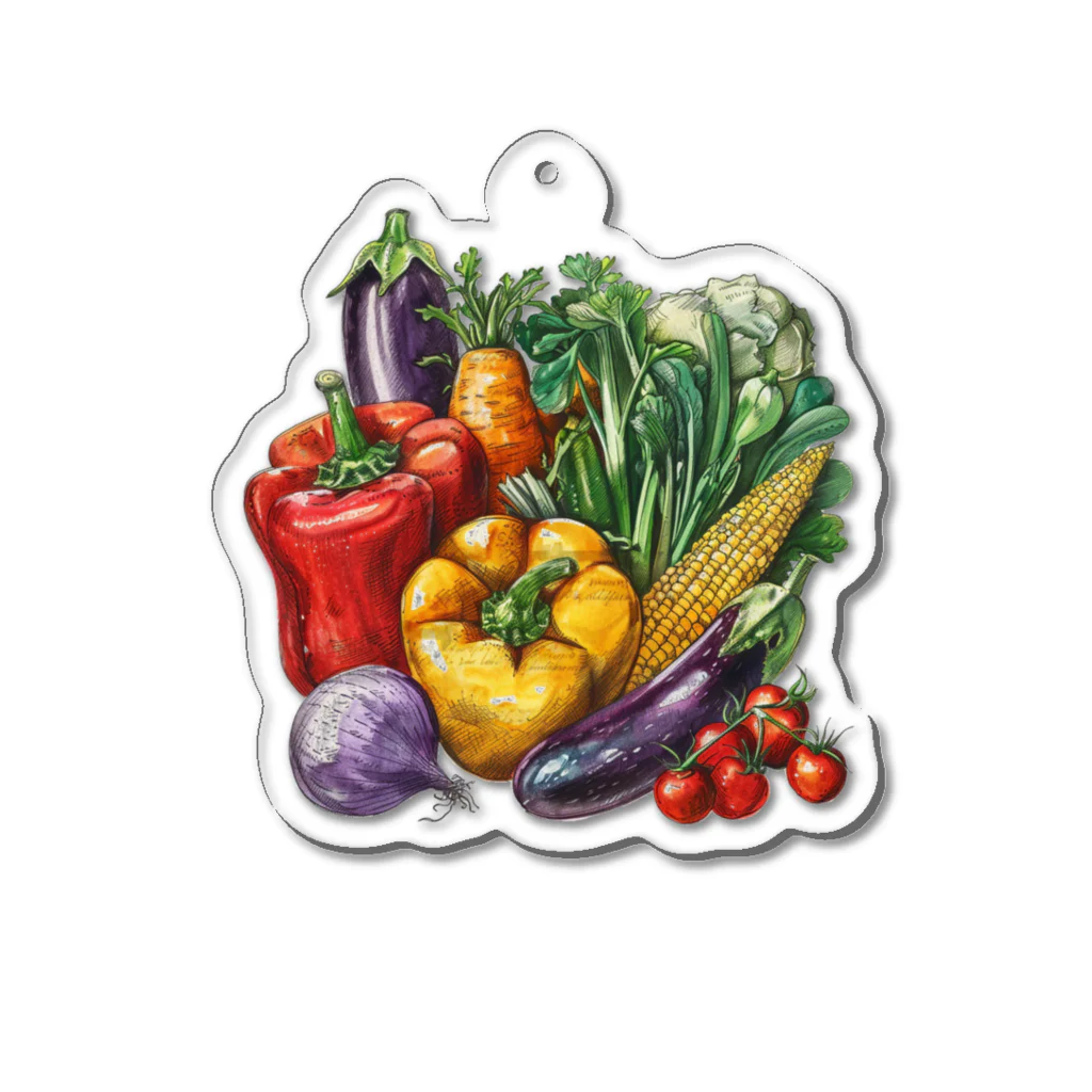 MistyStarkの野菜生活　#001 Acrylic Key Chain