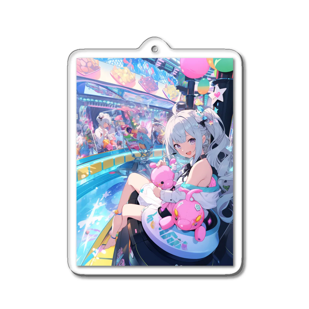 AQUAMETAVERSEのシ一バラダイスで遊ぼう　クニちゃん　2496 Acrylic Key Chain