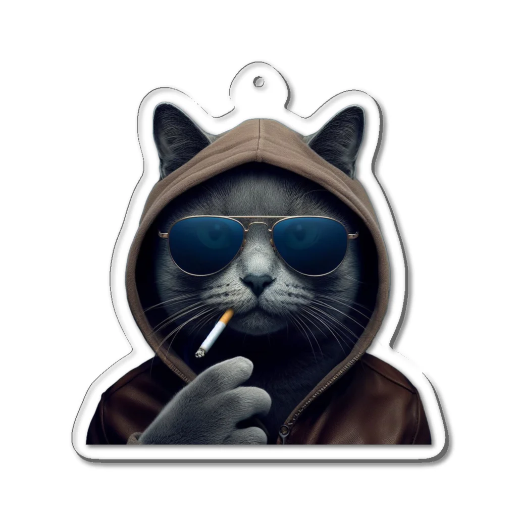 Anarchy-Attic！のSmoking Cat Acrylic Key Chain