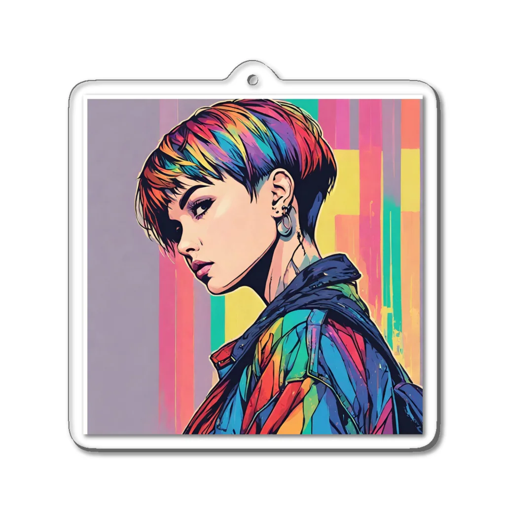 LGBTQ-のカラフル Acrylic Key Chain