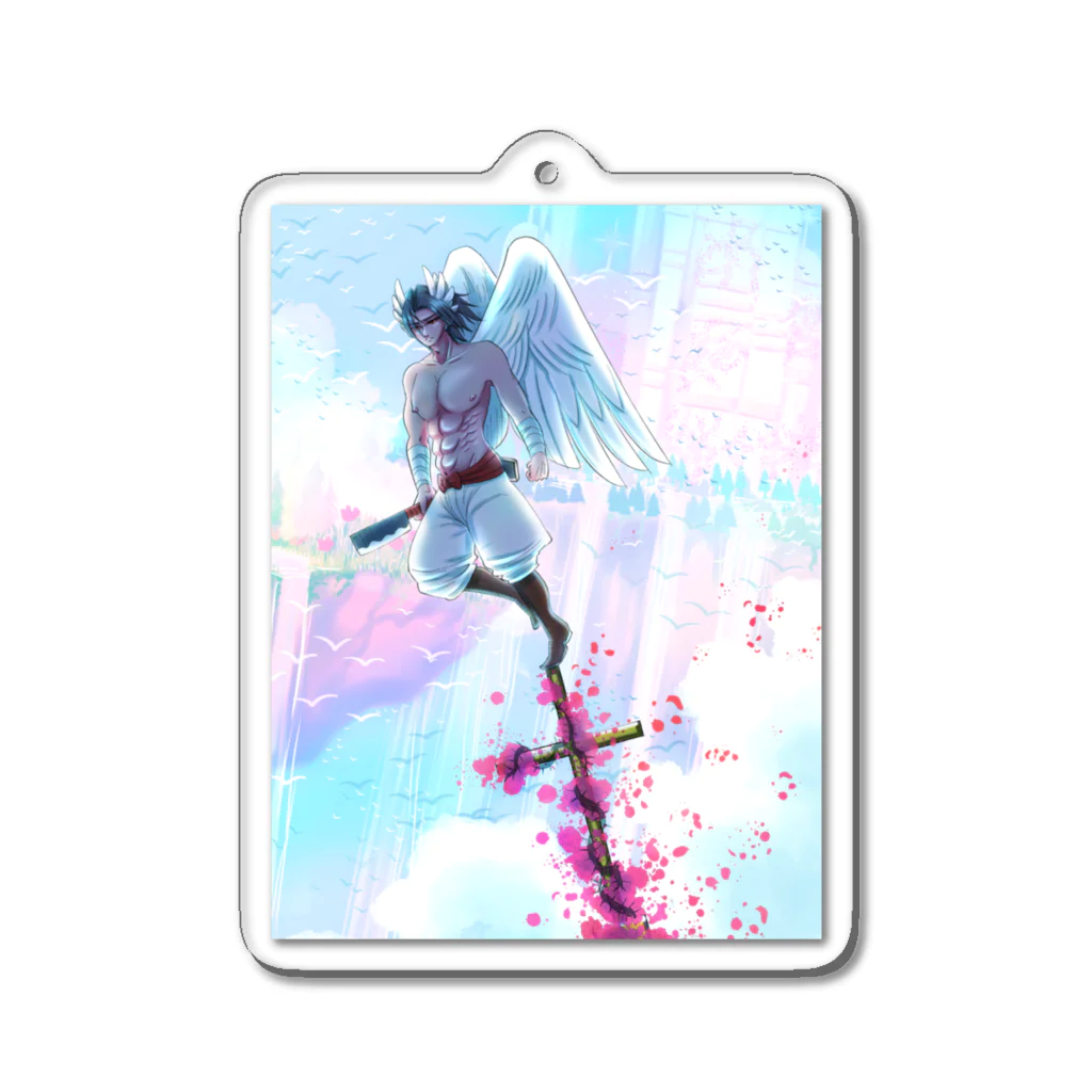 うずなか　しいの天使のカバネルくん　Cabanel of Angels Acrylic Key Chain