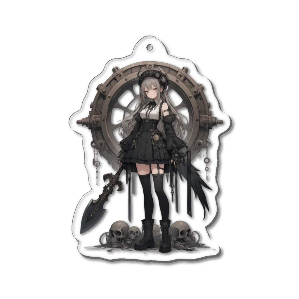 PiNK+18COMiCSのSTeAMPuNK+GOTHiCGiRL_00001 アクリルキーホルダー