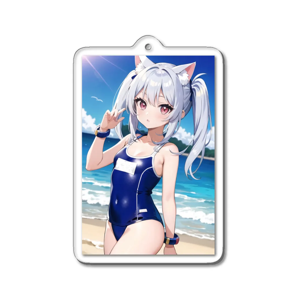 魔法猫少女ルナの魔法猫少女ルナ 水着03 小学生 Acrylic Key Chain