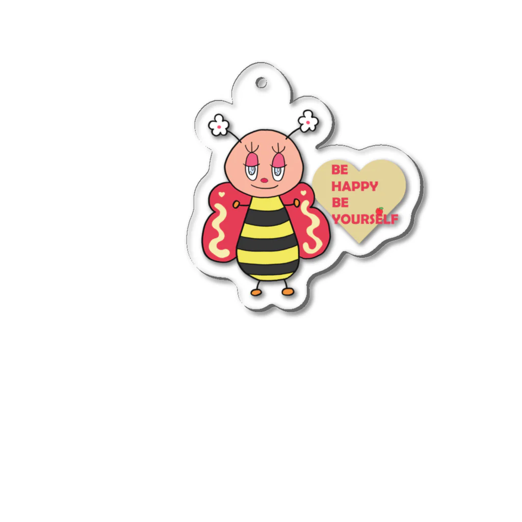 ぽてこのHAPPY BEE Acrylic Key Chain