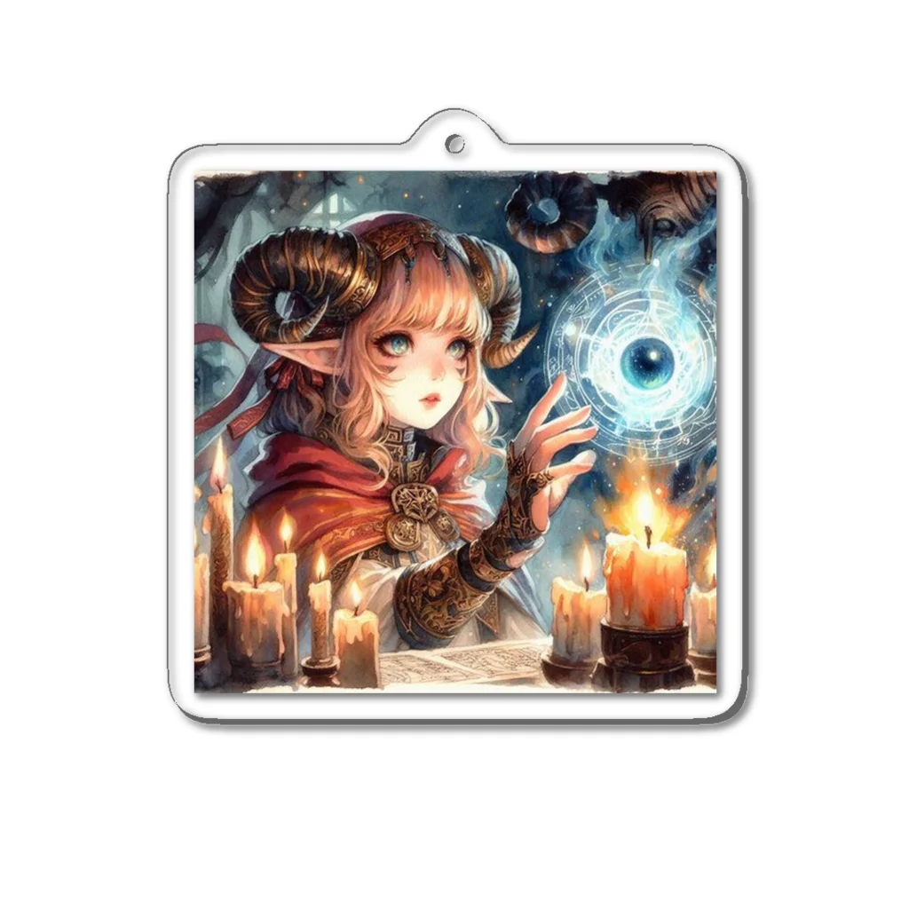 chimomo2024の魔法使いの女の子 Acrylic Key Chain