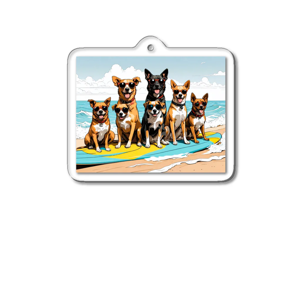 studio eizoのおれたち波乗り犬サーファー🏄 Acrylic Key Chain