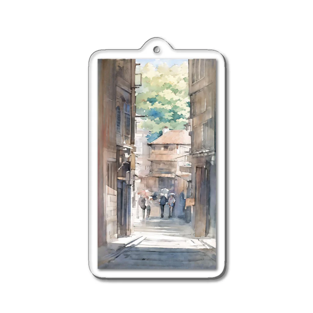 ヒサの水彩画風 Acrylic Key Chain