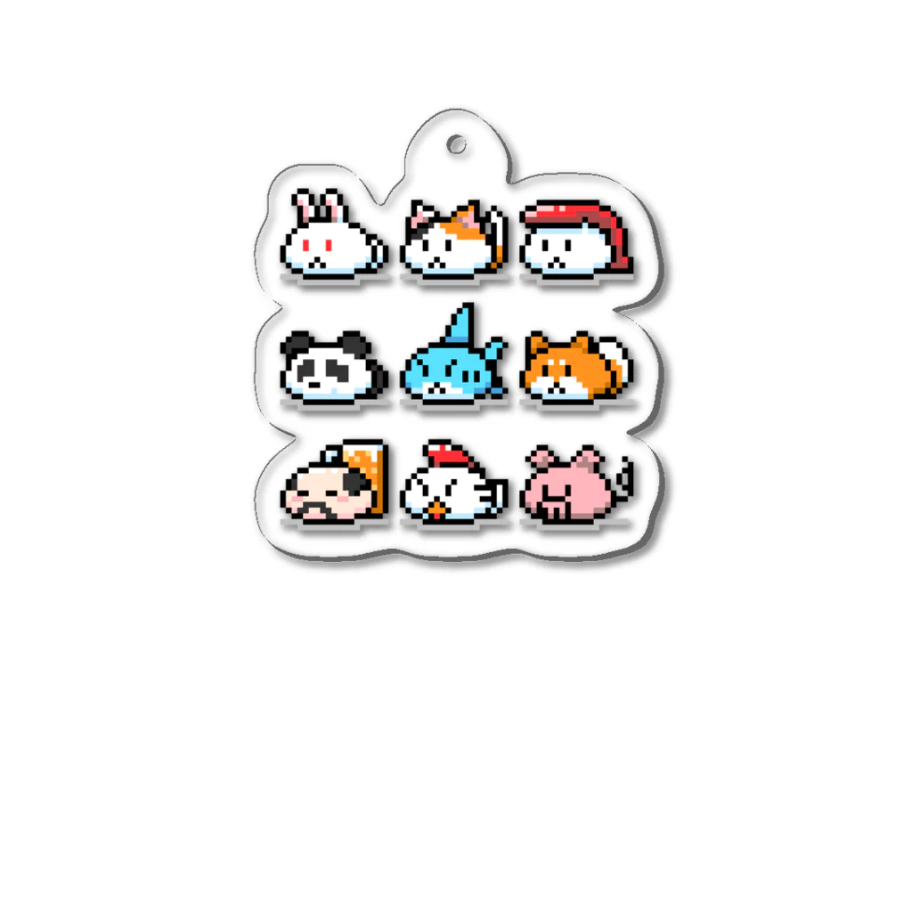 あにぱんださん。のドットあにまるズ Acrylic Key Chain