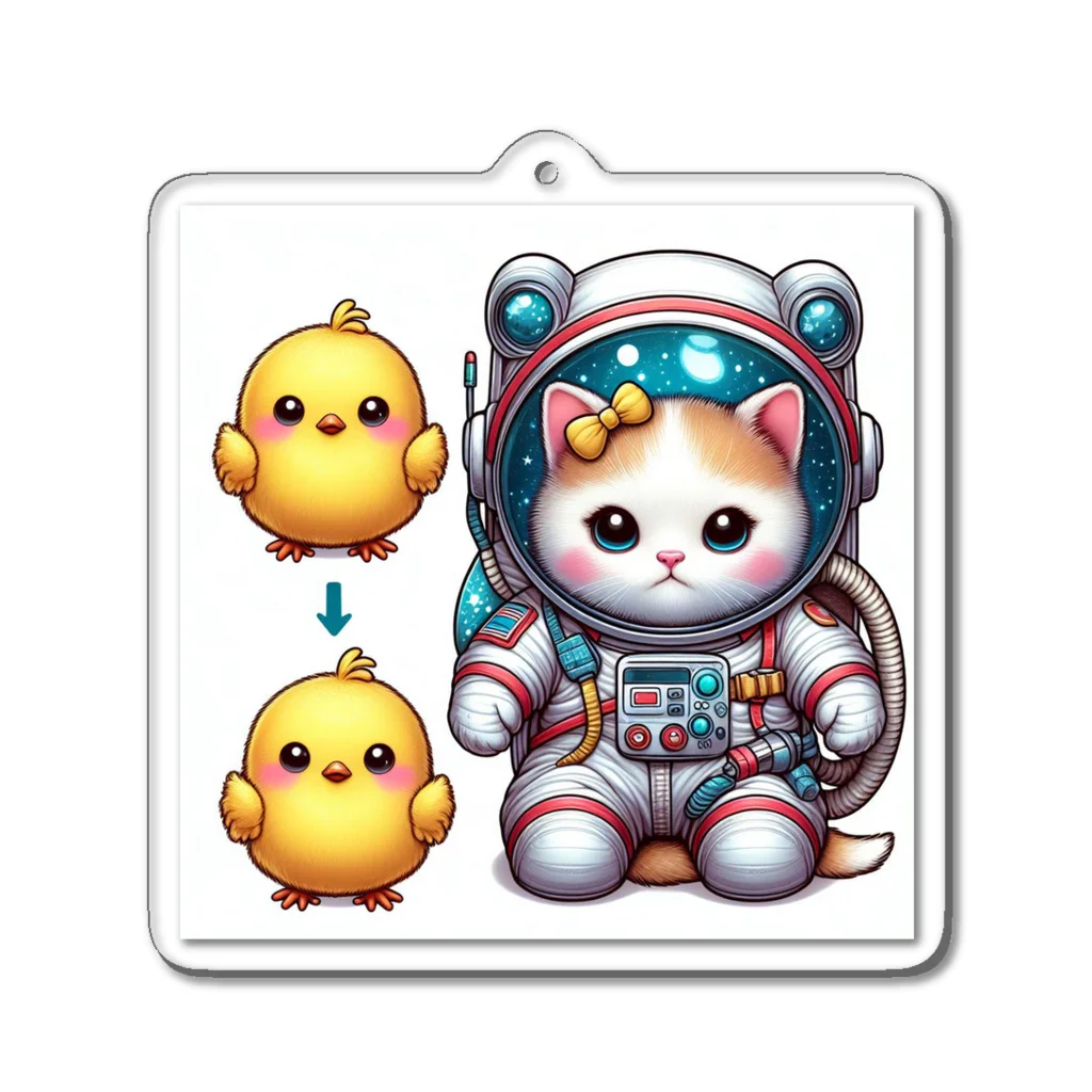 ichi_cocoのスペースキティ Acrylic Key Chain