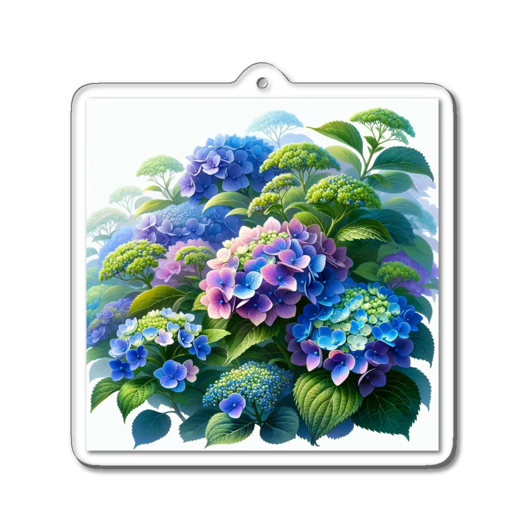 VeiledSageの紫陽花の饗宴 Acrylic Key Chain