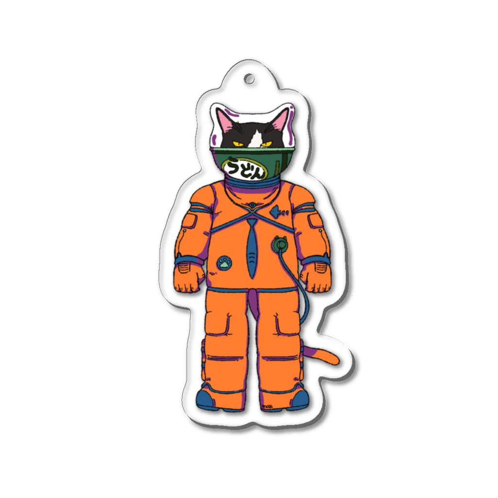 ももでるの宇宙飛行士猫(オレンジ) Acrylic Key Chain