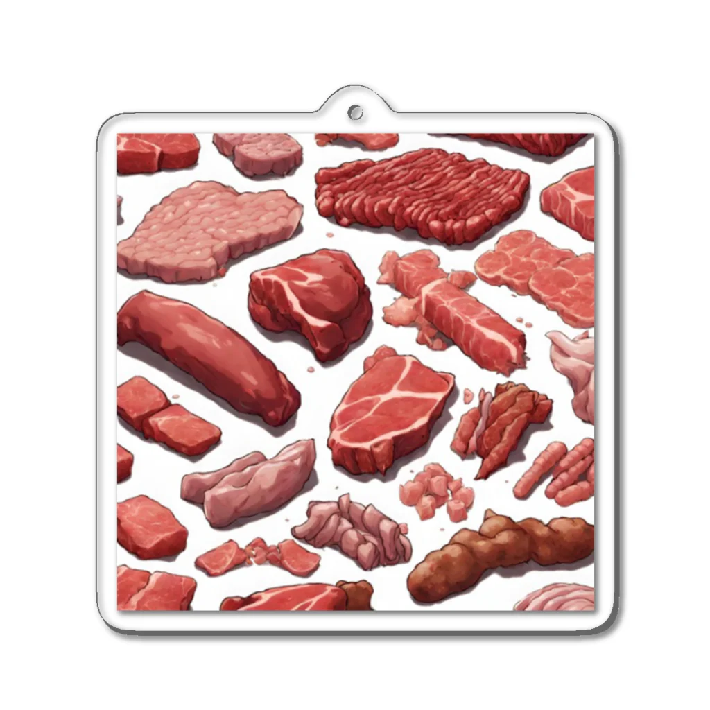 Haluuushopのmeats of meats アクリルキーホルダー