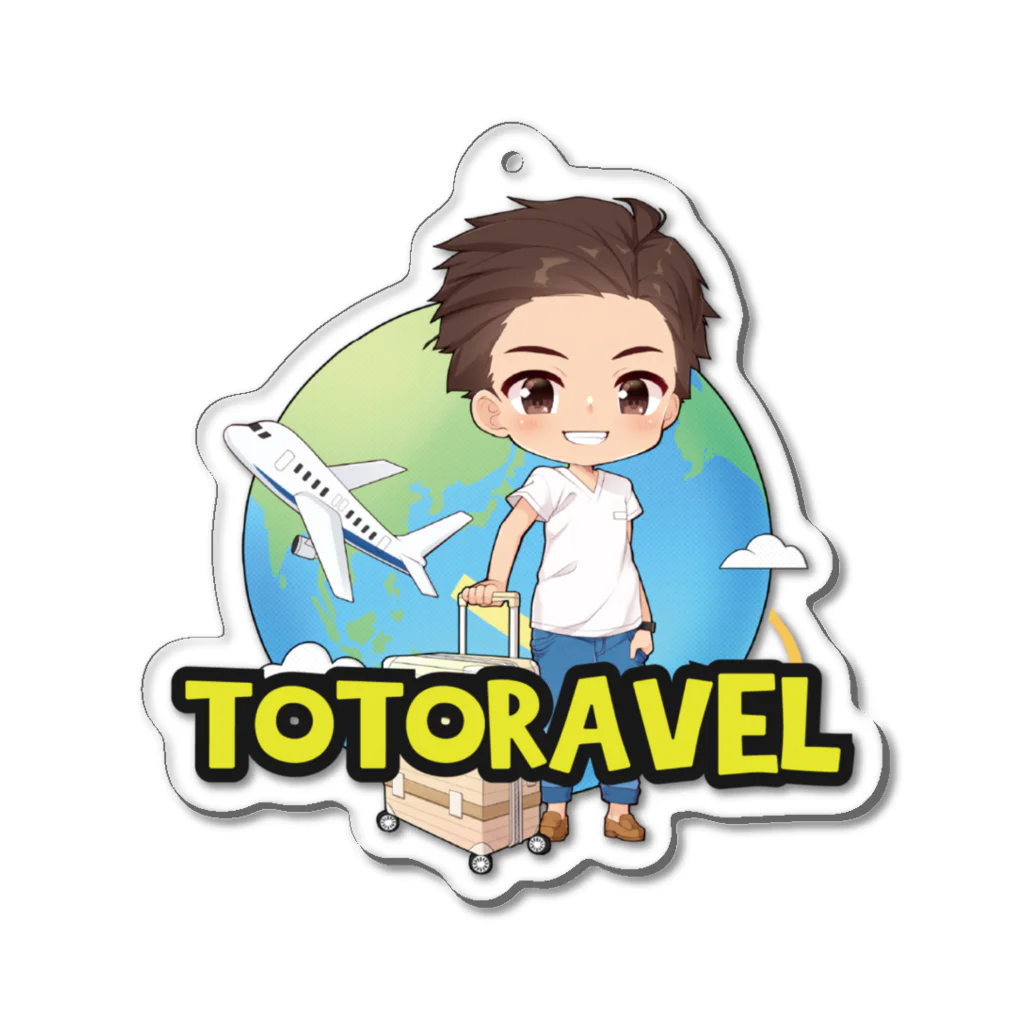 トトラベル - TOTORAVELのアクリルキーホルダー（イラスト+文字ロゴ） Acrylic Key Chain