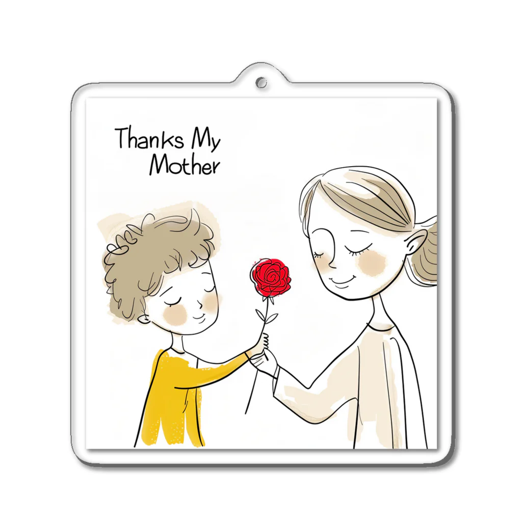 やさしい時間のThanks My Mother Acrylic Key Chain