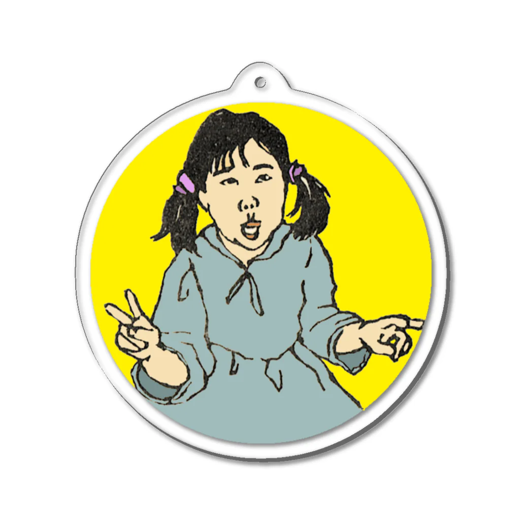 Y-C-PRINT-S-SHOPのちょけ・ガール・キーホルダー Acrylic Key Chain