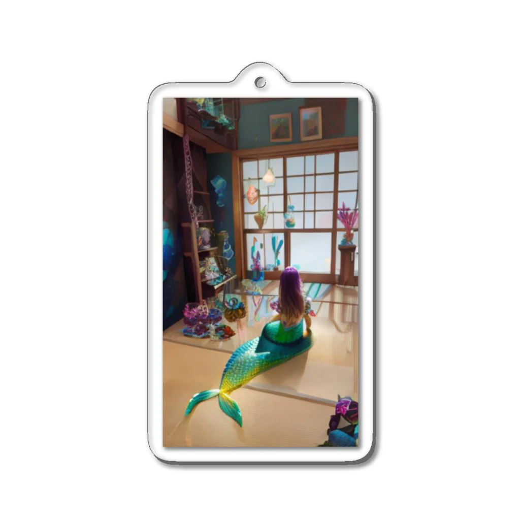 SNOOPYの子ども部屋の人魚姫 Acrylic Key Chain