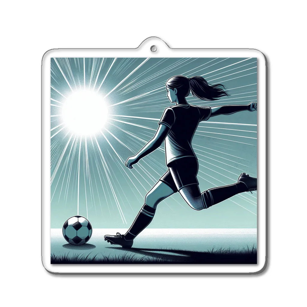 GUNSUNのサッカー少女 Acrylic Key Chain