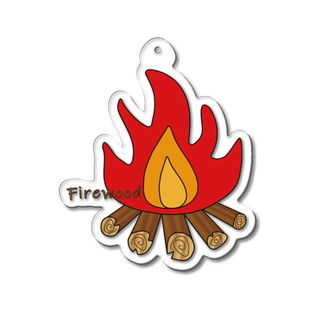 majika_tsuのFirewood たき火 Acrylic Key Chain